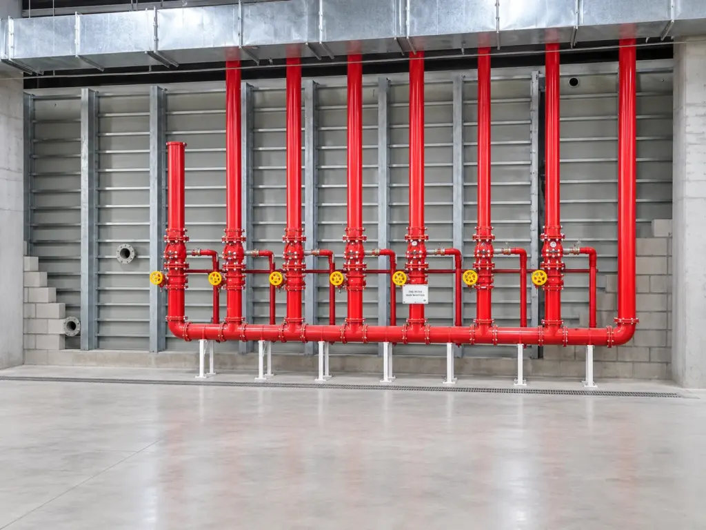 Tubulação de alimentação conectada a um reservatório modular TRITECH