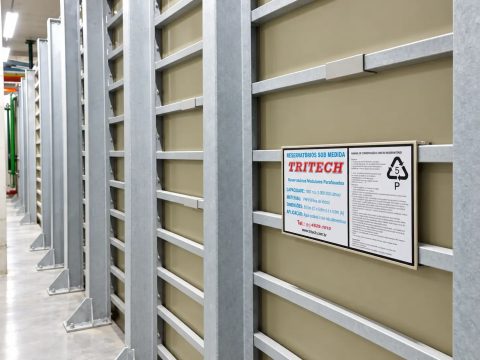 Reservatório modular TRITECH em estrutura metálica galvanizada a fogo