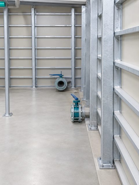 Reservatório modular TRITECH em estrutura metálica galvanizada a fogo